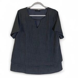 BloomChic Gray Women's Flowy Blouse